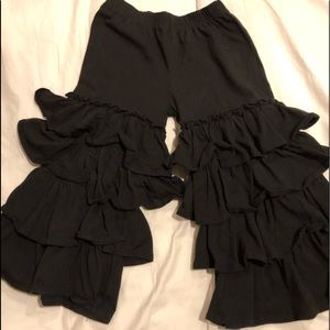 Ruffle palazzo pants